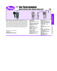 Thumbnail of document Data Sheet - 8912 Thermo-Anemometer